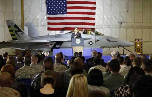 U.S.&nbsp;President&nbsp;Barack&nbsp;Obama&nbsp;Wednesday&nbsp;announces&nbsp;permission&nbsp;for&nbsp;oil&nbsp;drilling&nbsp;50&nbsp;miles&nbsp;(80&nbsp;kilometers)&nbsp;off&nbsp;the&nbsp;Virginia&nbsp;shorelines&nbsp;at&nbsp;Andrews&nbsp;air&nbsp;base&nbsp;on&nbsp;the&nbsp;outskirts&nbsp;of&nbsp;Washington.&nbsp;(Xinhua/Reuters&nbsp;Photo)