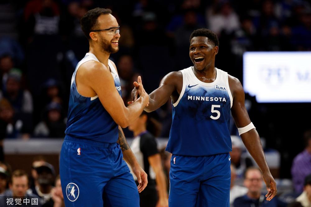 图爱德华兹318唐斯257森林狼大胜爵士