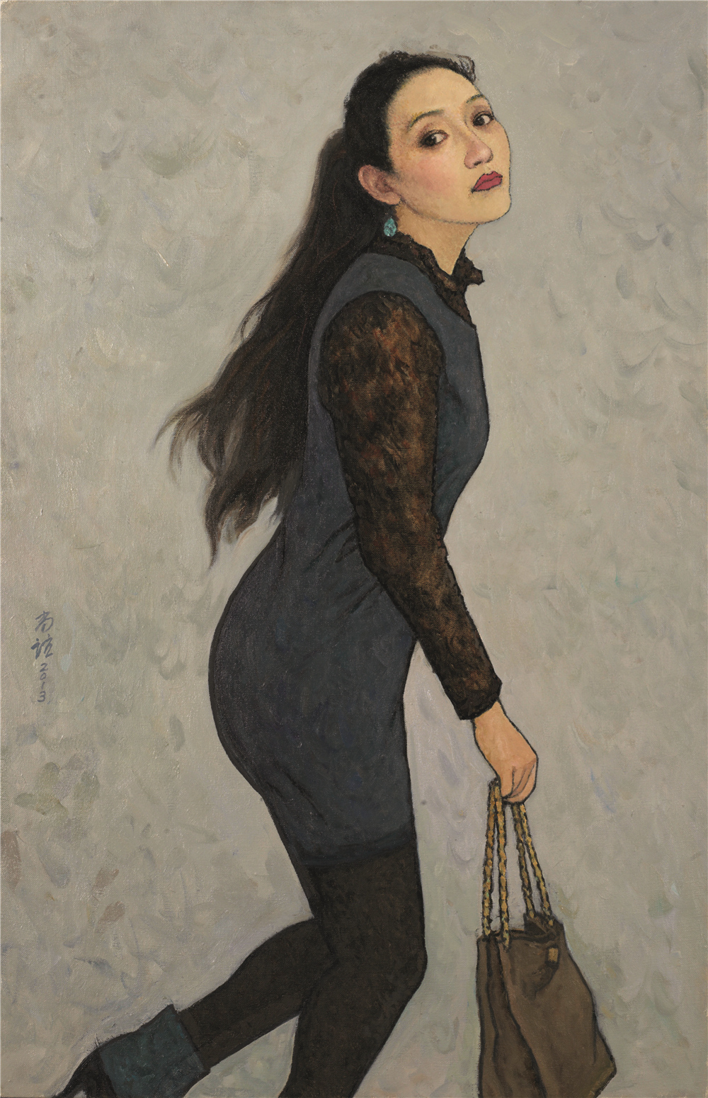 跳动的青春 靳尚谊（1934-） 油画 2013 100x65cm 中国美术馆藏 2019年艺术家捐赠
