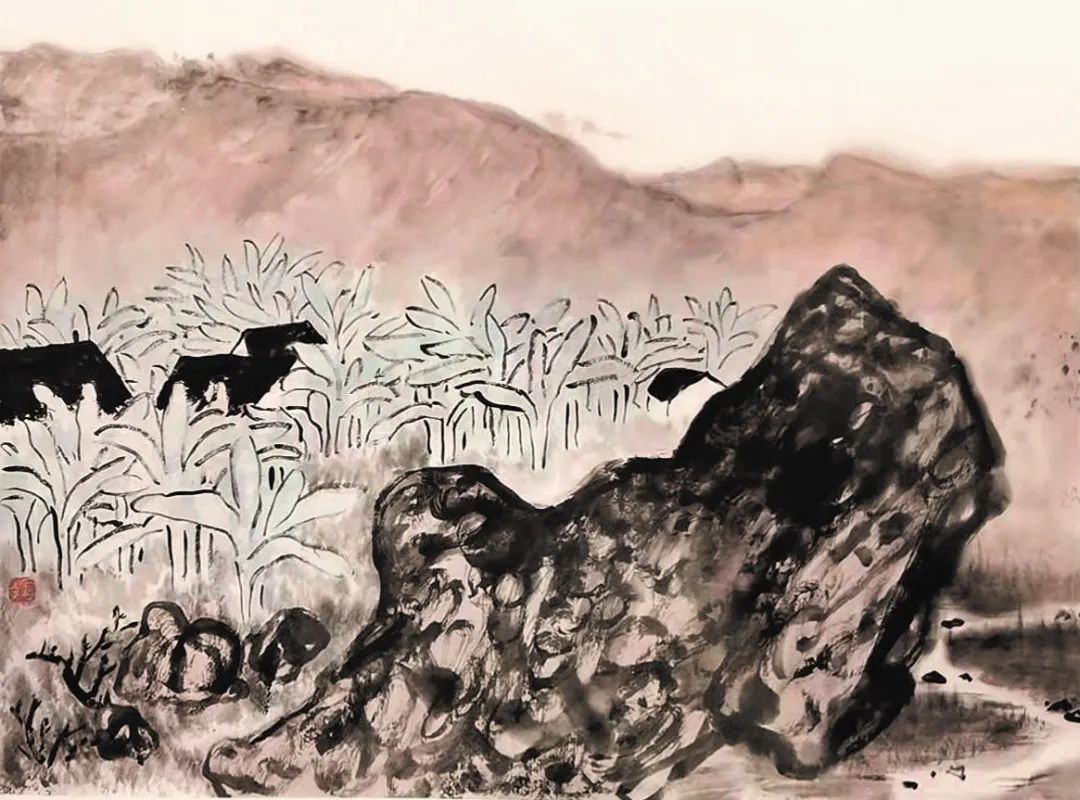 丛林册(之一) 四川博物院藏 35.2×46.7cm 纸本设色 1961 