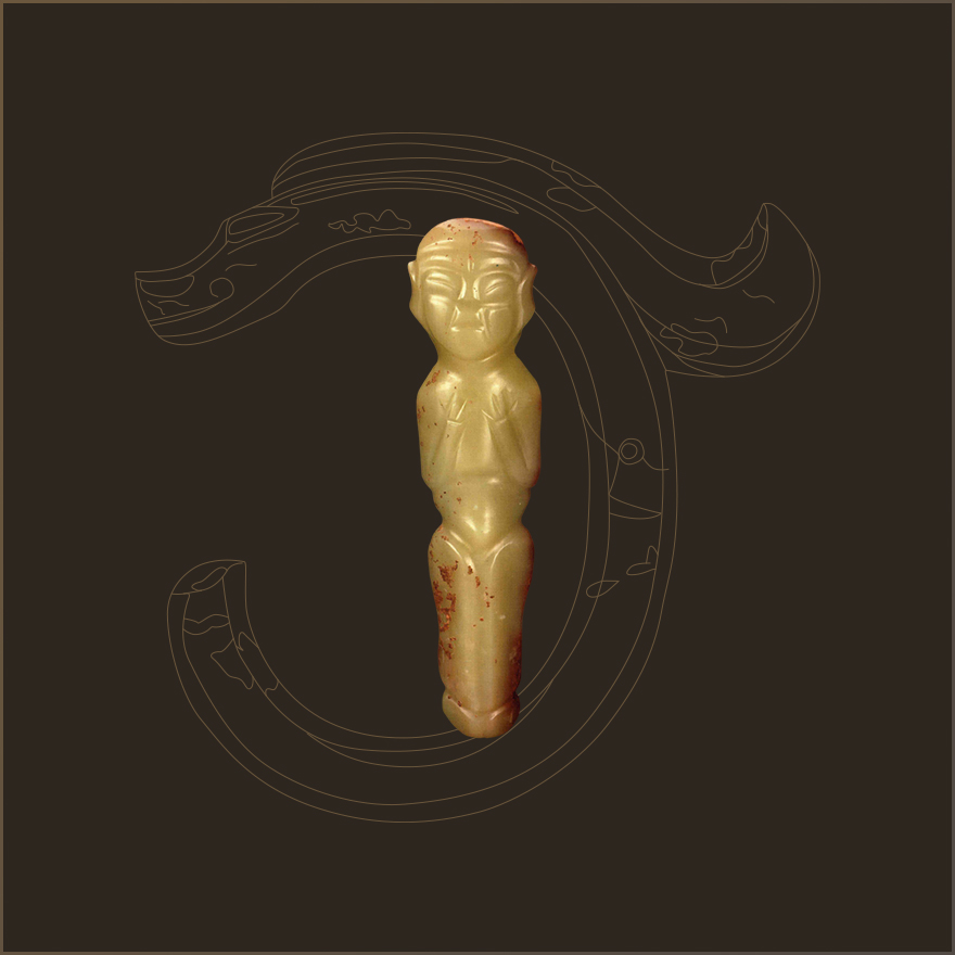 玉人，通高18.5厘米|现藏于辽宁省文物考古研究院