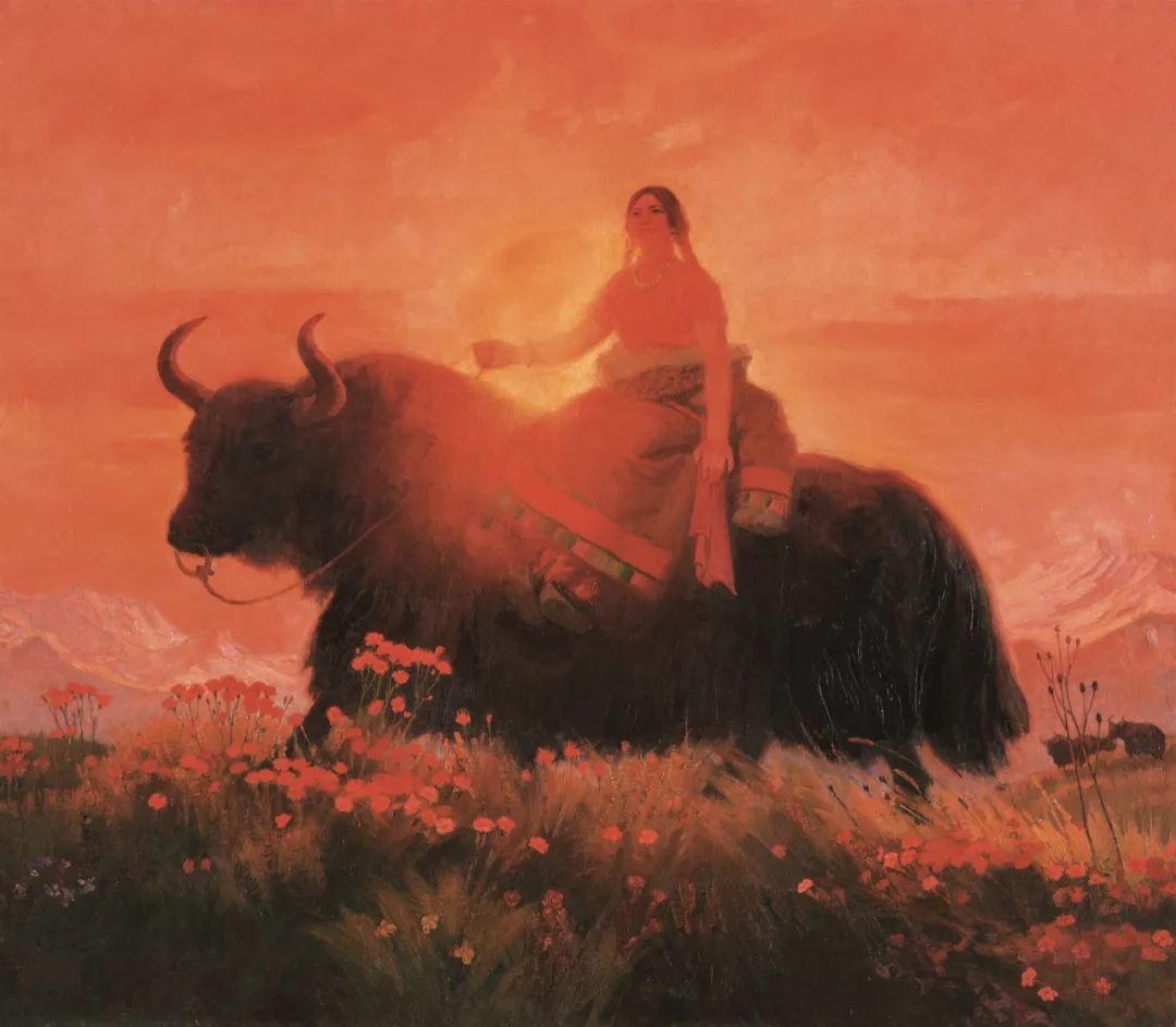 高原的歌  詹建俊  油画  1979年  175×200cm  中国美术馆藏