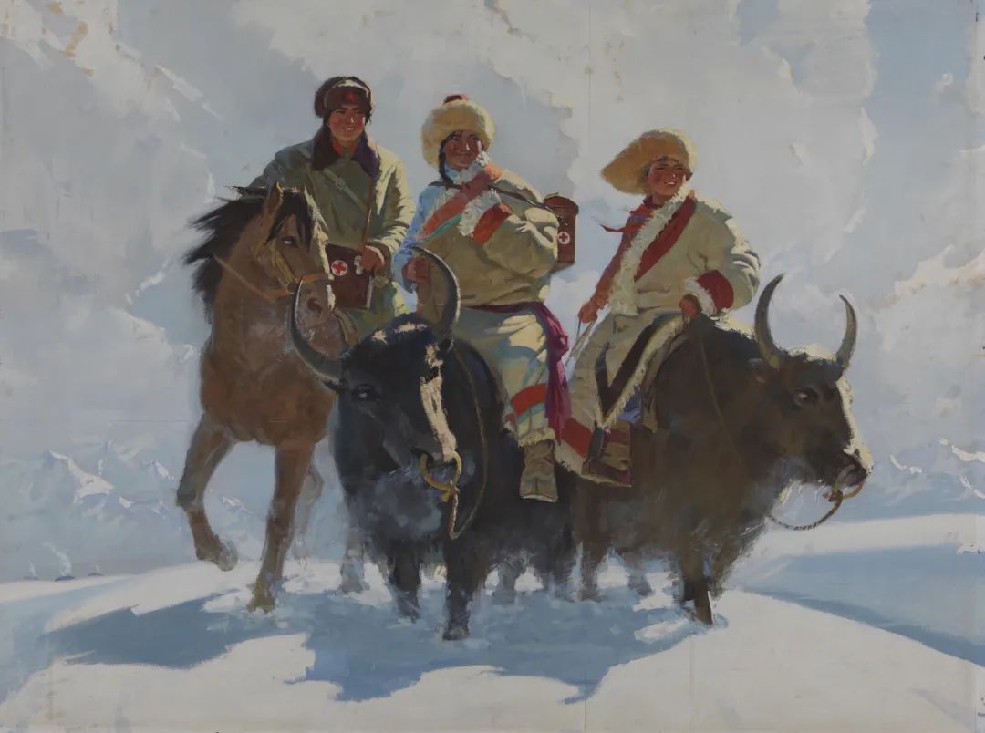 新曼巴  朱乃正  水彩、粉画  1972年  140×183cm  中国美术馆藏