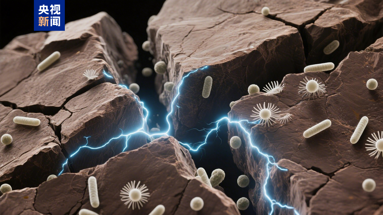 地壳断裂维持深部地下微生物群落活动的概念图（研究团队供图）