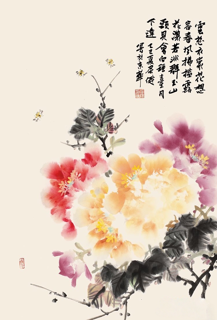 屈健作品 花王 69×47cm 2025 