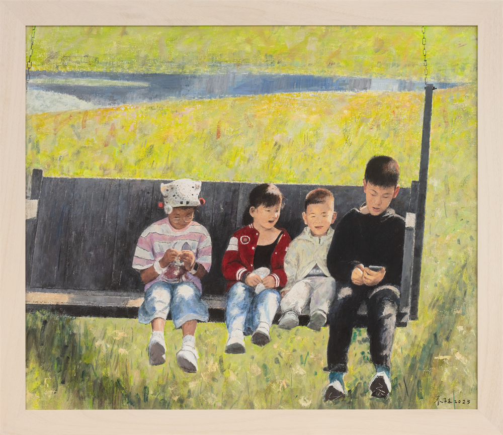 7朱春林 《秋千》 布面油彩 112&times;130cm 2025年