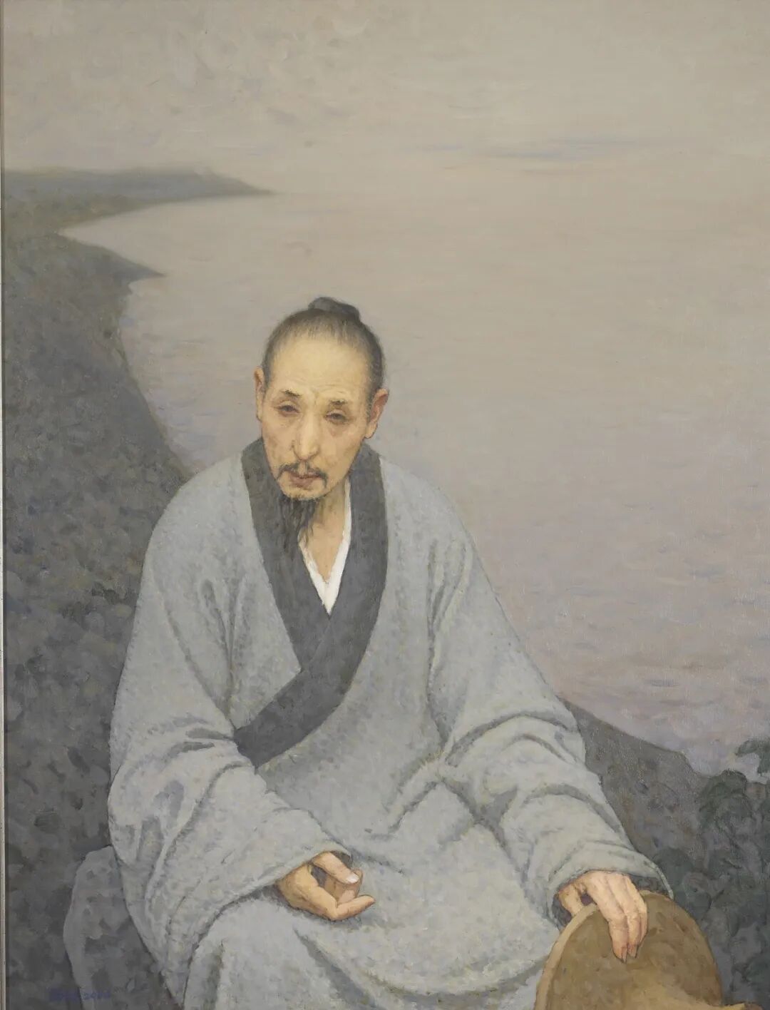 八大山人像  靳尚谊  油画  132&times;100cm  2006年  中国美术馆藏
